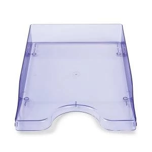 image of A4Foolscap Polystyrene Continental Letter Tray Ice Purple CP130YTIPU