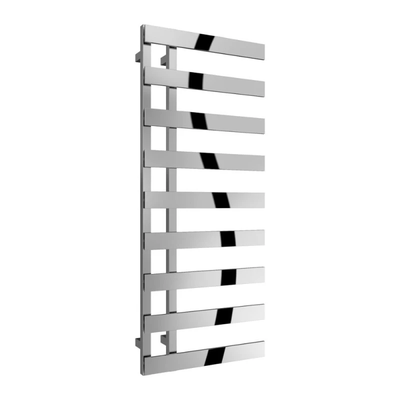 Image of Bathroom Kingdom Florina Chrome Designer Flat Panel Heated Towel Rail 1235x500 in Silver Silver Unisex