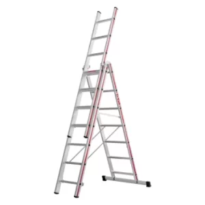 image of Hymer 404721 Red Line Combination Ladder 3 x 7 Tread