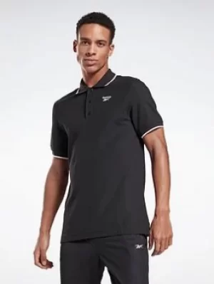 Reebok Training Essentials Polo Shirt, Black, Size L, Men