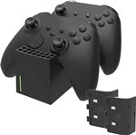 image of Snakebyte Xbox TWIN CHARGE SX - Black - Xbox Series X Charging Station for Series X Controller, Charger for 2 Wireless Controllers, 2 Batteries Rechar