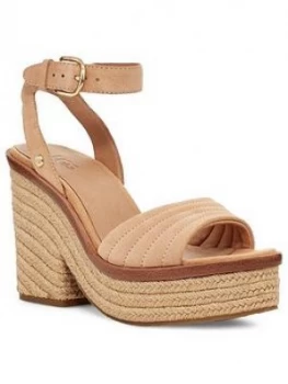 image of UGG Laynce Wedge Sandal - Bronze, Bronze, Size 3, Women