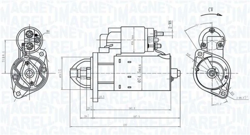 Image of MAGNETI MARELLI Starter motor MAGNETI MARELLI 063721172010
