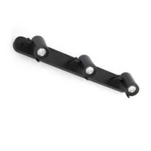 Image of Orleans 3 Light Indoor Adjustable Wall Spotlight Black, GU10