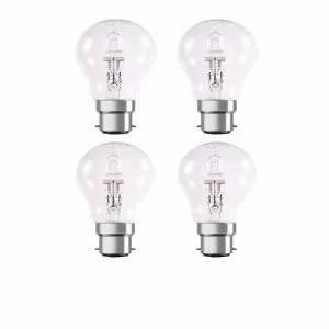 Image of Status Halogen Bayonet Cap GLS Bulb 4 Pack - 100W