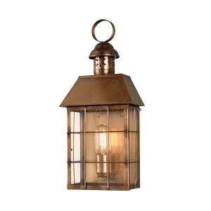 image of 1 Light Outdoor Wall Lantern Light Solid Brass IP44, E27