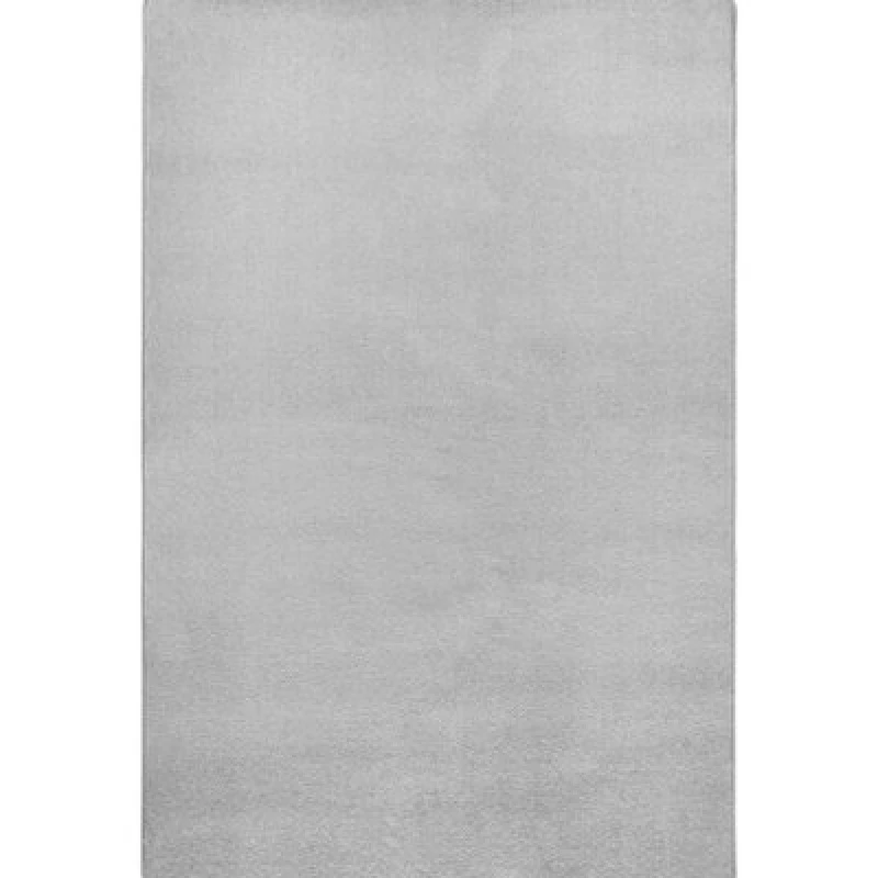 Image of The Rugs Modern Plain Rug Uni Colours Short Pile Polypropylene Area Rug In Grey