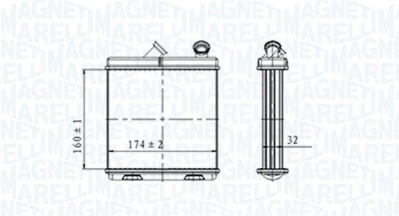 Image of MAGNETI MARELLI Heater matrix MAGNETI MARELLI 350218465000