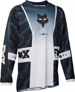 Image of FOX 180 Nuklr Youth Motocross Jersey, blue, Size XL, blue, Size XL