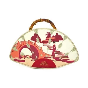 image of Loungefly Disney Mulan Bamboo Fan Handbag