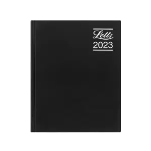 Image of Letts Rhino A5 2023 Day per Page Diary, black