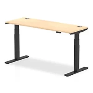 image of Dynamic Ergonomic Desk Impulse HASCP166BMPE Corner Desk MFC 1200 mm x 600 mm x 730 mm Grey Oak