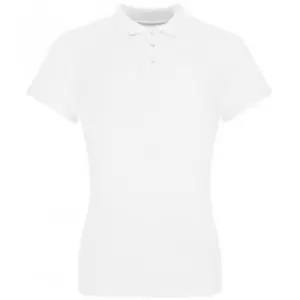 Image of Awdis Womens/Ladies Pique Cotton Polo Shirt (M) (White)