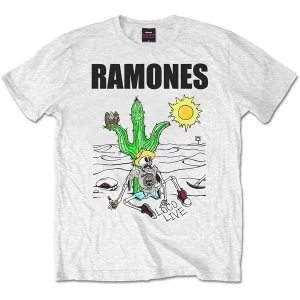 Image of Ramones - Loco Live Unisex Large T-Shirt - White