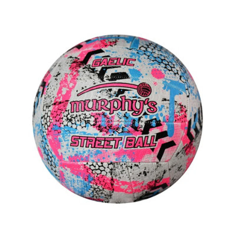 Image of Murphys Gaelic Street Football White/pink/cyan (5)