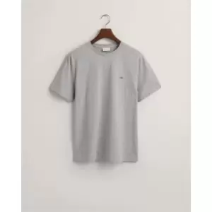 Image of Gant Reg Shield Ss T-Shirt Plumped Red S - Grey