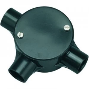 image of Wickes 3 Way Tee Junction Box - Black 20mm