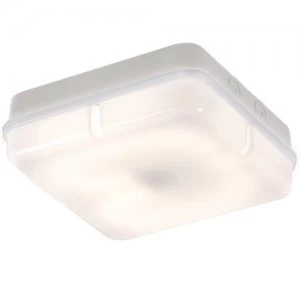 Image of KnightsBridge 28W IP65 Square Bulkhead with White Base - Opal Diffuser