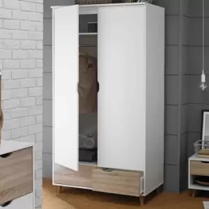 Image of LPD Stockholm 2 Door Wardrobe White-oak