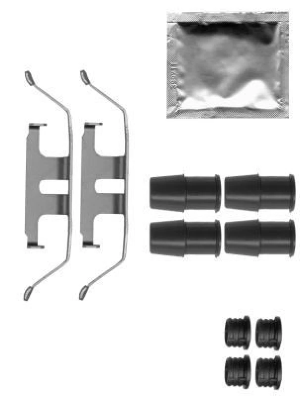 Image of HELLA Accessory Kit, brake caliper HELLA 8DZ 355 205-451