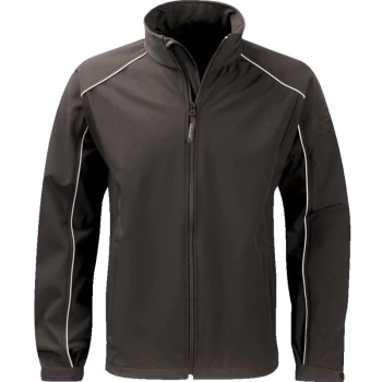 image of SSJM260 Mens Medium Black Soft Shell Jacket - Sitesafe