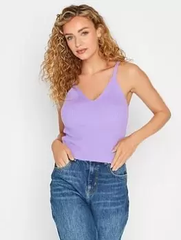 Image of Long Tall Sally Purple Rib Knitted Cami, Purple, Size 10-12, Women