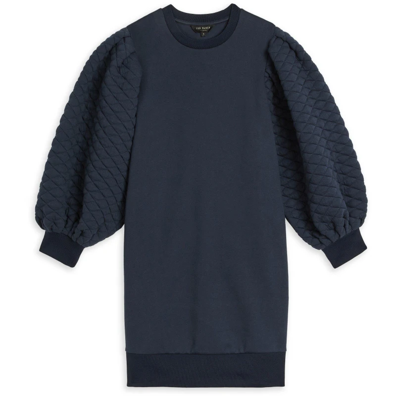 Image of Ted Baker Xcelina Quilted Jersey Dress Midnight female 8