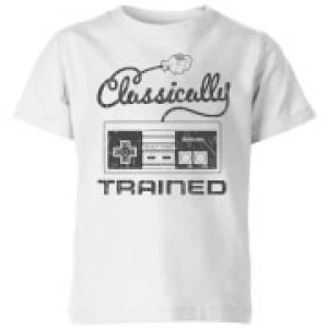 Image of Nintendo Retro Classically Trained Kid's T-Shirt - White - 11-12 Years