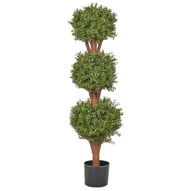 Image of Beliani Artificial Plant Buxus Ball Tree 120 Cm Green