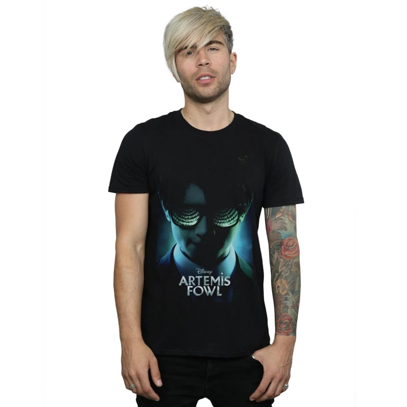 Image of Disney Men Artemis Fowl Poster T-Shirt in Black Size: Small Black S Male 5059400877984