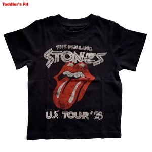 Image of The Rolling Stones - US Tour '78 Kids 5 Years T-Shirt - Black