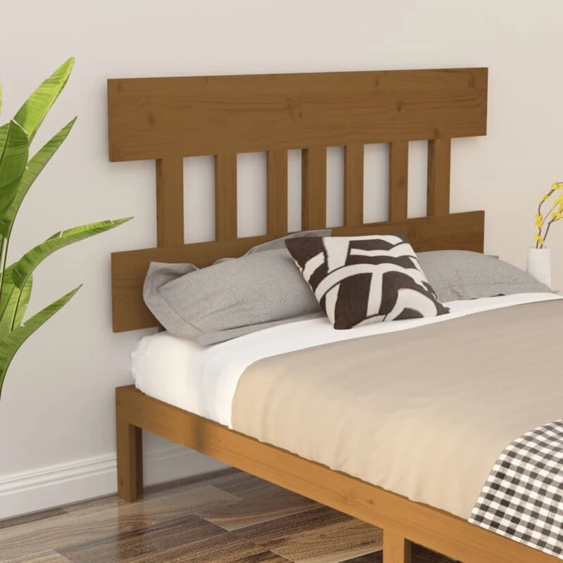 Image of VIDAXL Bed Headboard Honey Brown 138.5x3x81cm Solid Wood Pine Vidaxl 8720287009993