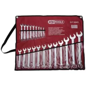 Image of KS Tools 517.0043 Crowfoot wrench set 21 Piece 32 mm