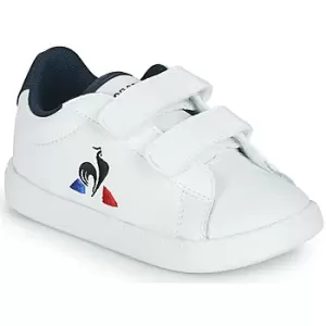 image of Le Coq Sportif COURTSET INF boys's Childrens Shoes Trainers in White.5 toddler,6 toddler,7 toddler,7.5 toddler