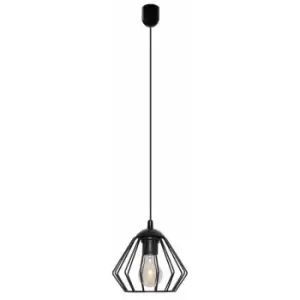 Helam Lighting - Helam Dali Wire Frame Pendant Ceiling Light Black 18cm