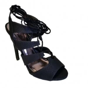 Image of Qupid Glee tie up sandal Black