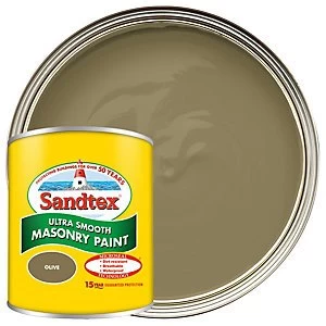 image of Sandtex Ultra Smooth Masonry Paint - Olive 150ml