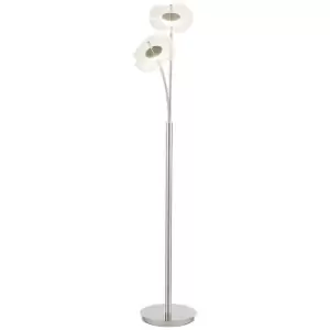 image of Luminosa Amsterdam Floor Lamp, 2 Light 6W led, 4000K, 920lm, Polished Chrome