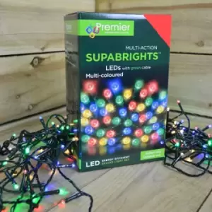 image of Premier Decorations Ltd - 23m (380 led) Premier Multi Action Supabright Christmas Lights- Multicoloured