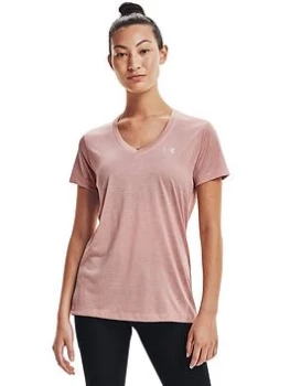 Image of Under Armour Training Twist Tech Top - Pink Size XL Women
