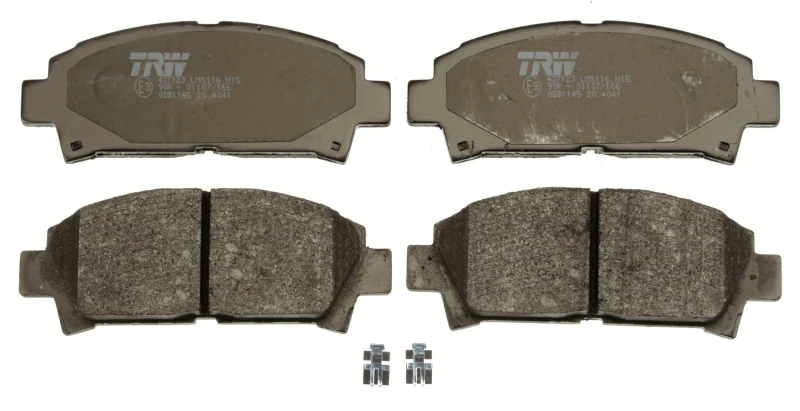 Image of TRW GDB1145 Brake pad set not prepared for wear warning indicator, with accessories Brake Pad Set,disc brake (402)