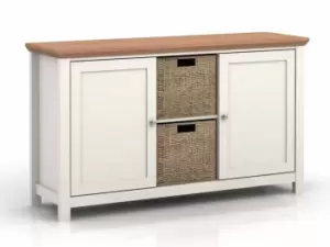 Image of LPD Cotswold Cream and Oak Sideboard Flat Packed