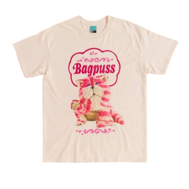 Image of Bagpuss Mens Beige T-Shirt Size: Large Beige Male L