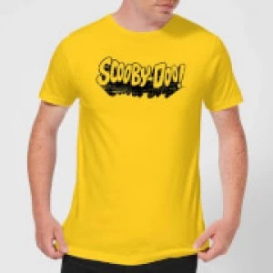 Image of Scooby Doo Retro Mono Logo Mens T-Shirt - Yellow - L - Yellow