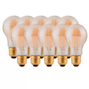 image of Harper Living 8 Watts A60 E27 LED Bulb Amber Warm White Dimmable, Pack of 10