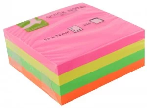 image of Q Connect Quick Note Cube 75x75mm Neon