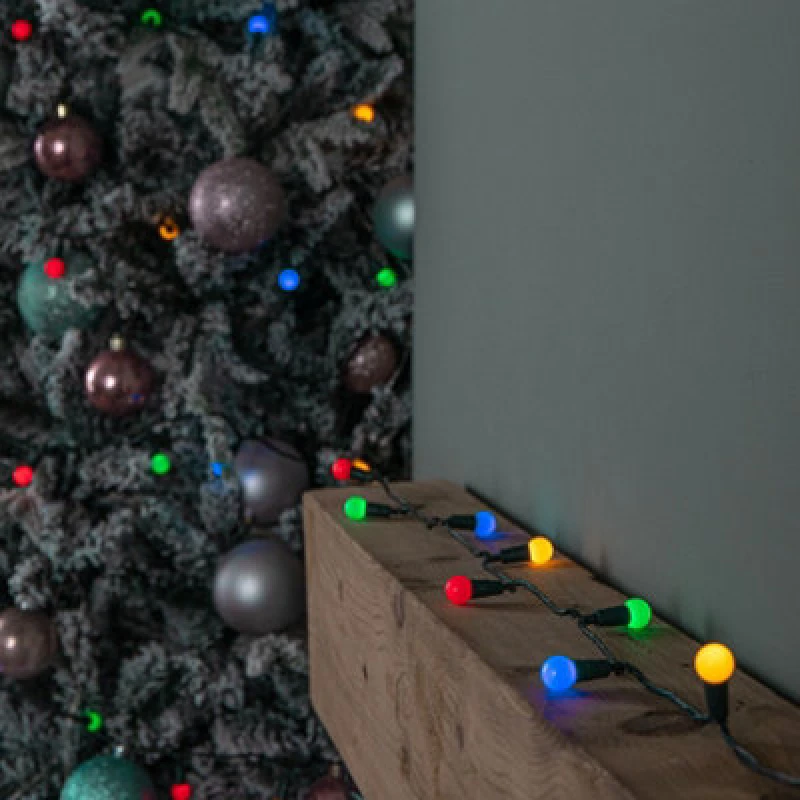Image of Samuel Alexander 10M 100 LED Multi-Action Pearl Christmas String Lights In Multi-Coloured
