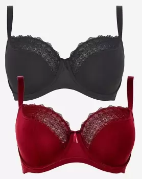 image of Dorina Curves Makayla 2Pack Full Cup Bra