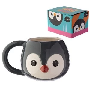 Image of Penguin Ceramic Animal Shaped Head Mug