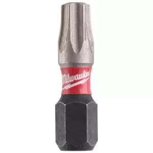 Image of Milwaukee Shockwave Impact Duty Torx Screwdriver Bits TX15 25mm Pack of 25